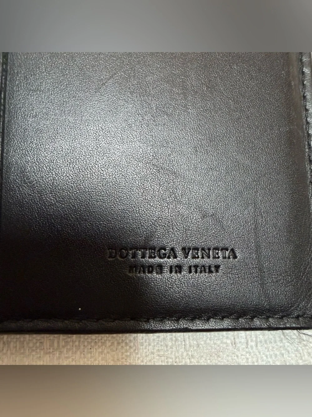 Bottega Veneta Black Intrecciato Leather Long Wallet Bi-Fold Made in Italy
